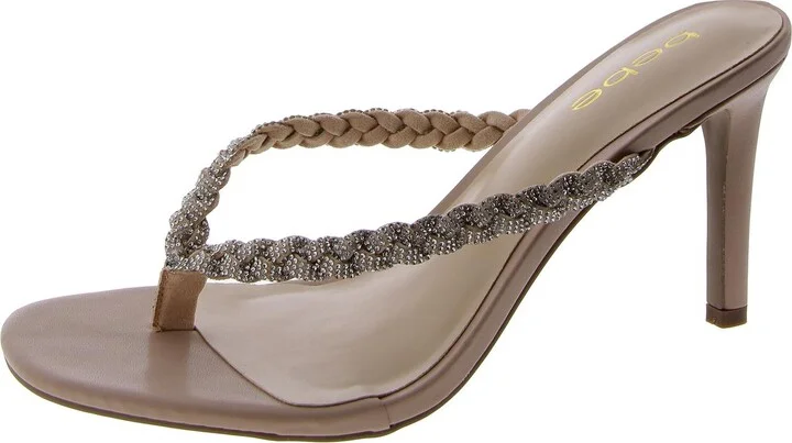 Aislinn Womens Rhinestone Slip On Heels