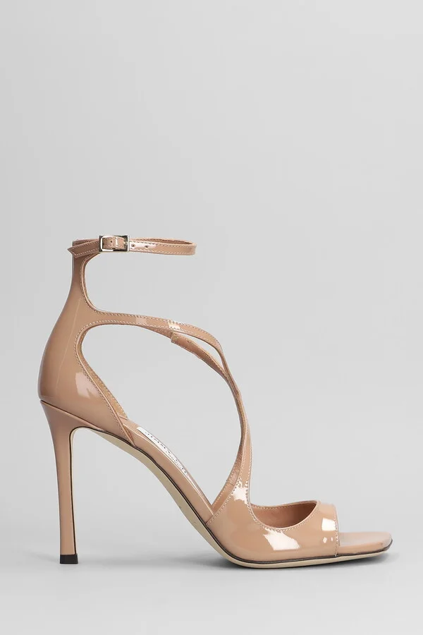 Aiza 95 Sandals In Powder Patent Leather