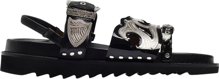 Aj1018 Flat Shoes - Toga Pulla - Black - Leather