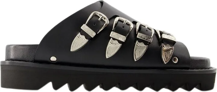 Aj1304 Sandals - Toga Pulla - Leather - Black
