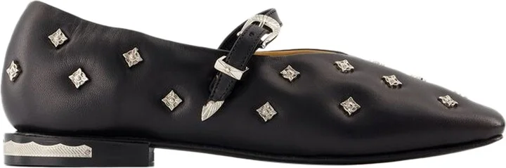 Aj1342 Ballerinas - Toga Pulla - Leather - Black