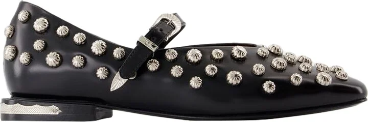 Aj1374 Ballerinas - Toga Pulla - Leather - Black