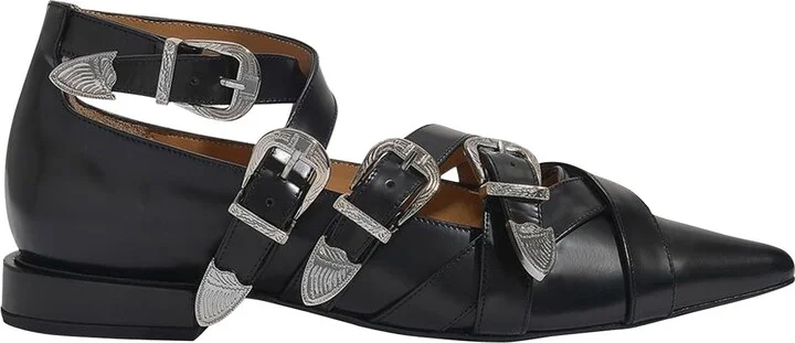Aj926 Flat Shoes - Toga Pulla - Black - Polido