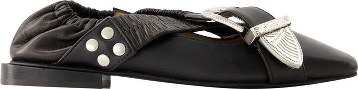 Aj928 Sandals - Toga Pulla - Leather - Black