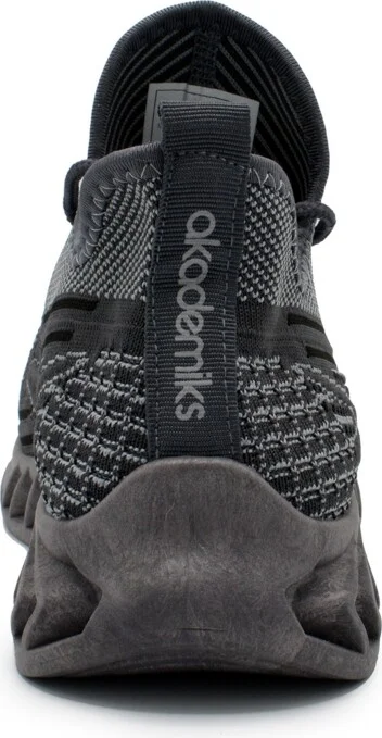 Akademiks Men's Fit 2.0 Knit Jogger Sneakers - Black, Teal - Image 8