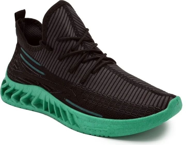 Akademiks Men's Fit 2.0 Knit Jogger Sneakers - Black, Teal