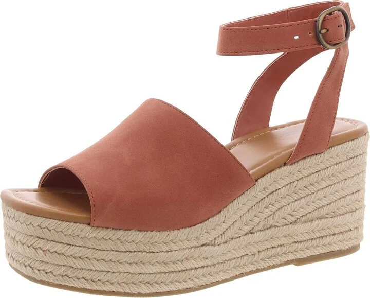 AKALASKIE Womens Adjustable Manmade Wedge Heels