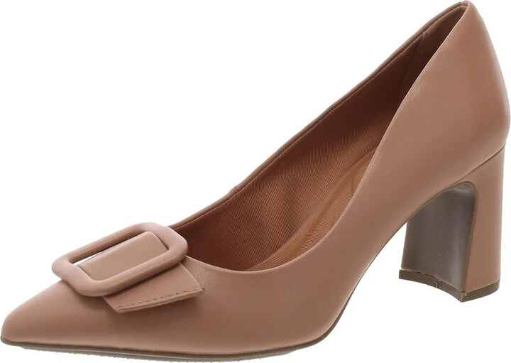 AKBENTLEY Womens Buckle Man Made Block Heels