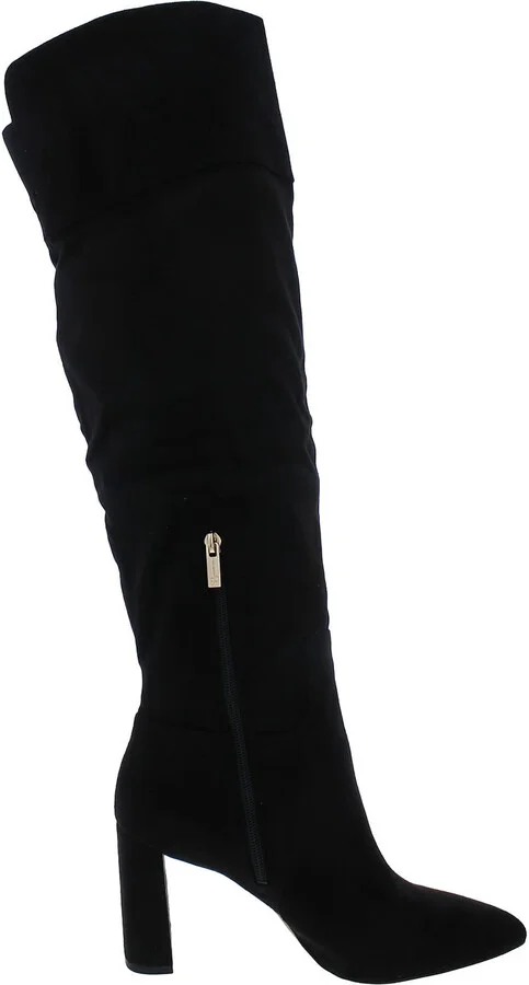 Akemi Womens Faux Leather Pull On Thigh-High Boots