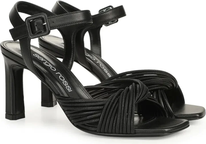 Akida twist-detailed leather sandals - Image 2