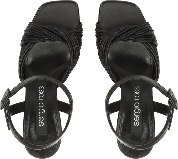 Akida twist-detailed leather sandals - Image 4