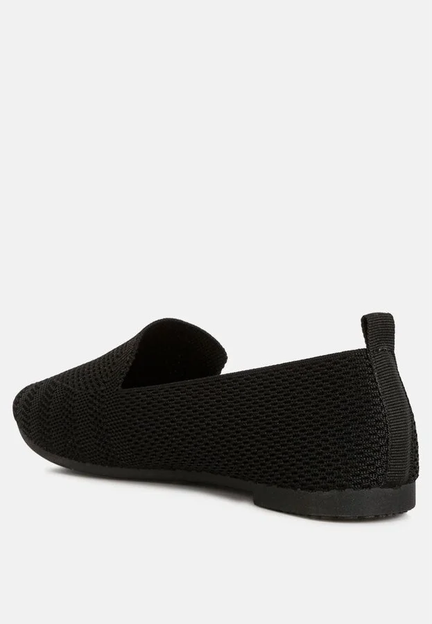 Akili Knit Textile Solid Flats - Image 2