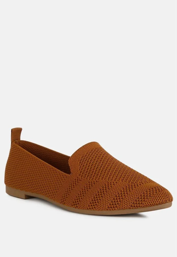 Akili Knit Textile Solid Flats - Image 4