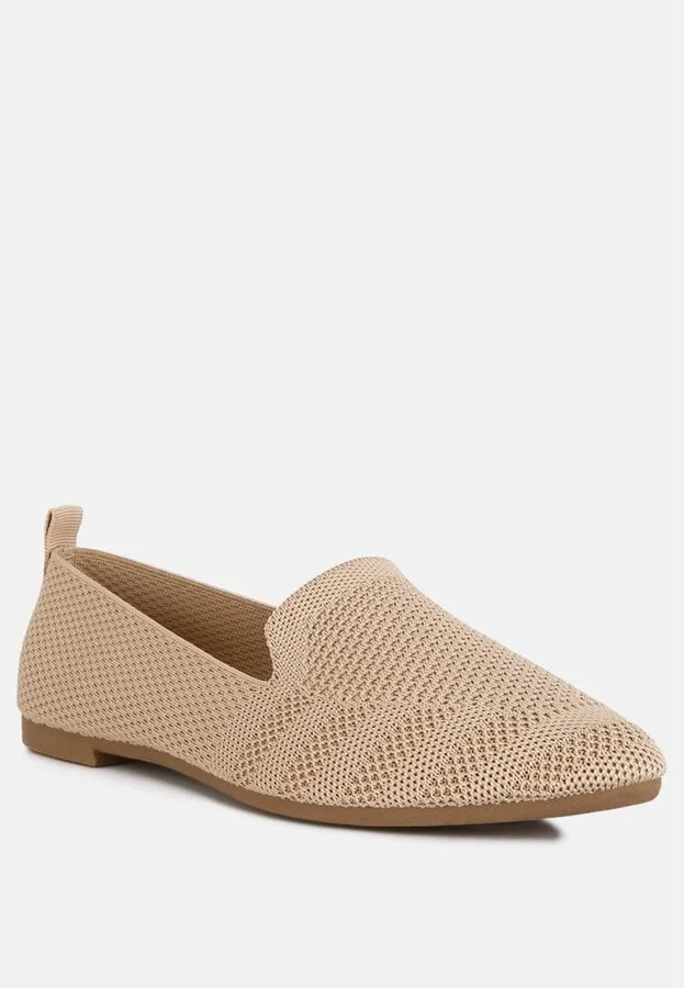 Akili Knit Textile Solid Flats - Image 6