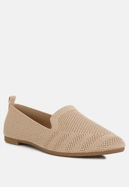 Akili Knit Textile Solid Flats Women - Image 2