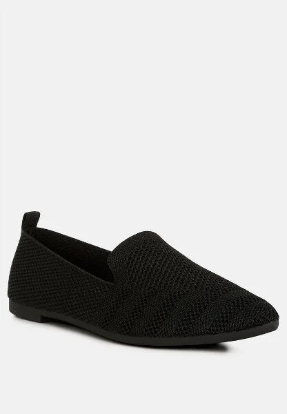 Akili Knit Textile Solid Flats Women - Image 5