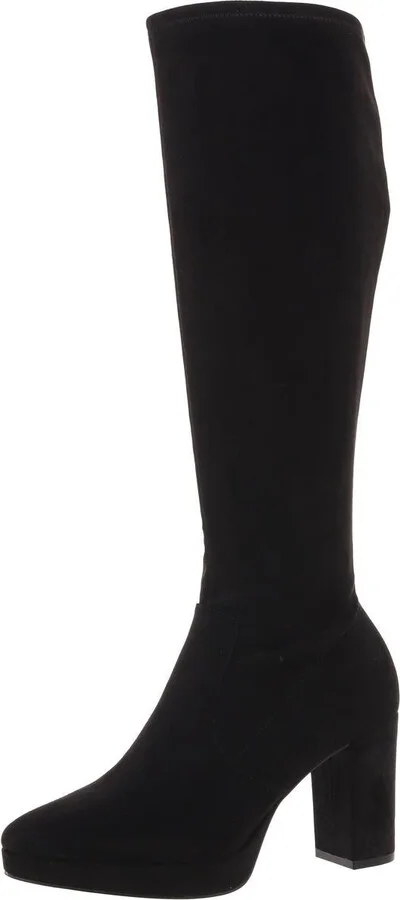 AKJOURNEY Womens Zipper Manmade Knee-High Boots