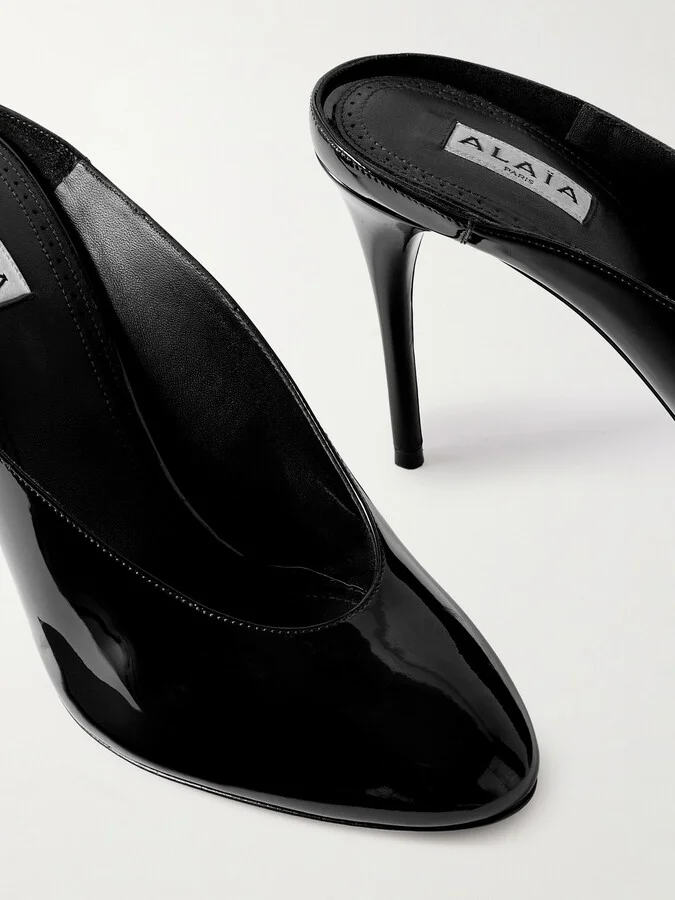 Alaïa - 60 Patent-leather Pumps - Black - Image 4