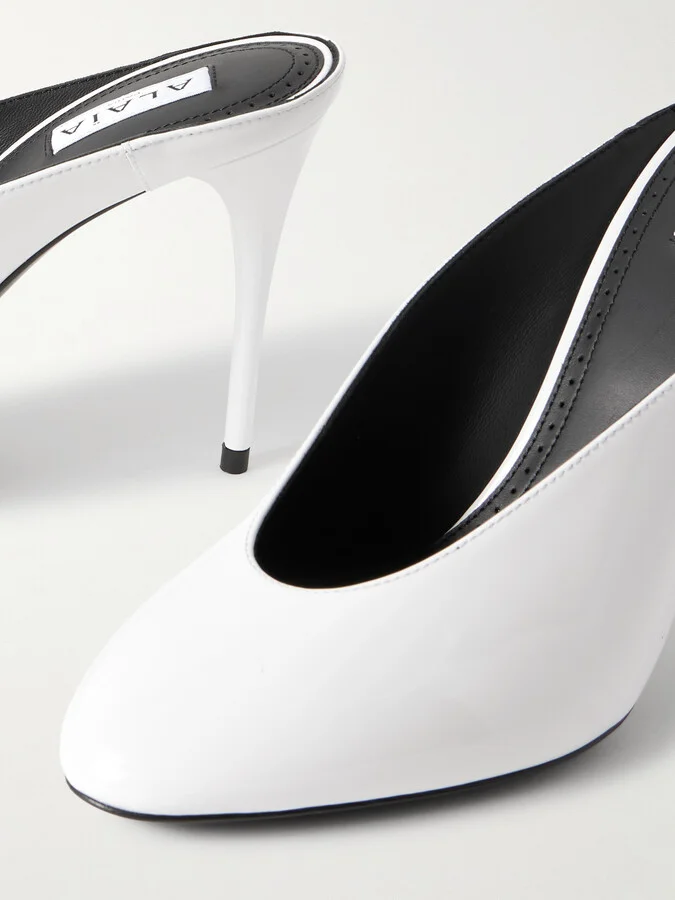 Alaïa - 60 Patent-leather Pumps - White - Image 4