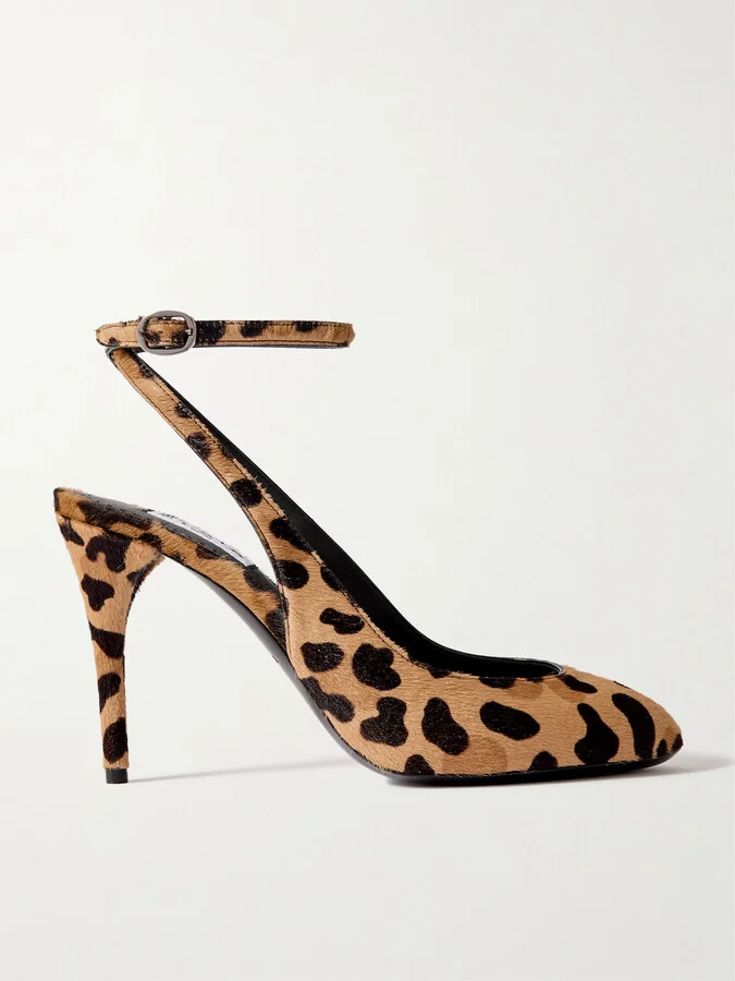 Alaïa - 90 Leopard-print Calf Hair Pumps - Animal print