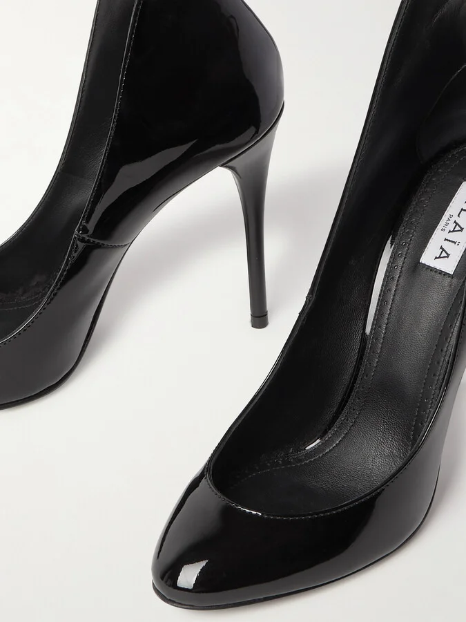 Alaïa - 90 Patent-leather Pumps - Black - Image 4