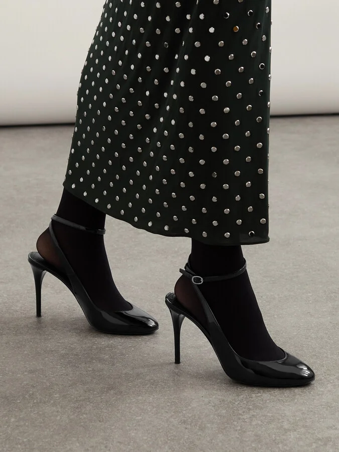 Alaïa - 90 Patent-leather Pumps - Black - Image 2