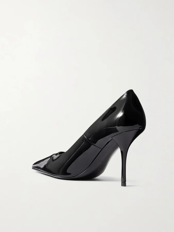 Alaïa - 90 Patent-leather Pumps - Black - Image 3
