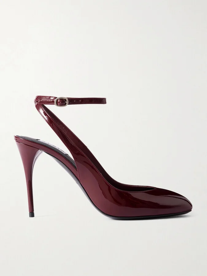 Alaïa - 90 Patent-leather Pumps - Burgundy
