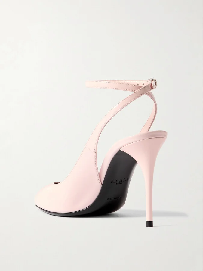 Alaïa - 90 Patent-leather Pumps - Pink - Image 2