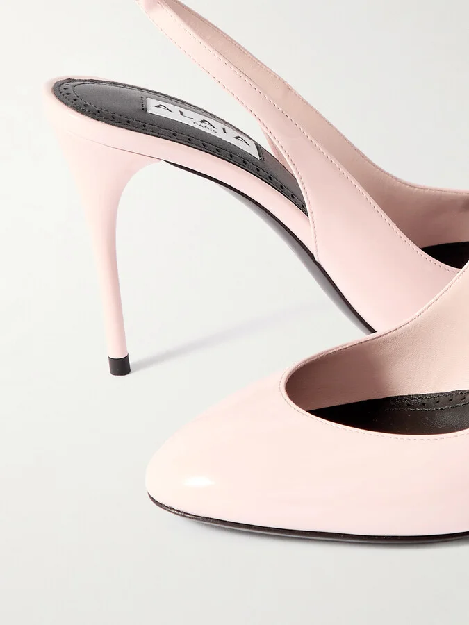 Alaïa - 90 Patent-leather Pumps - Pink - Image 4