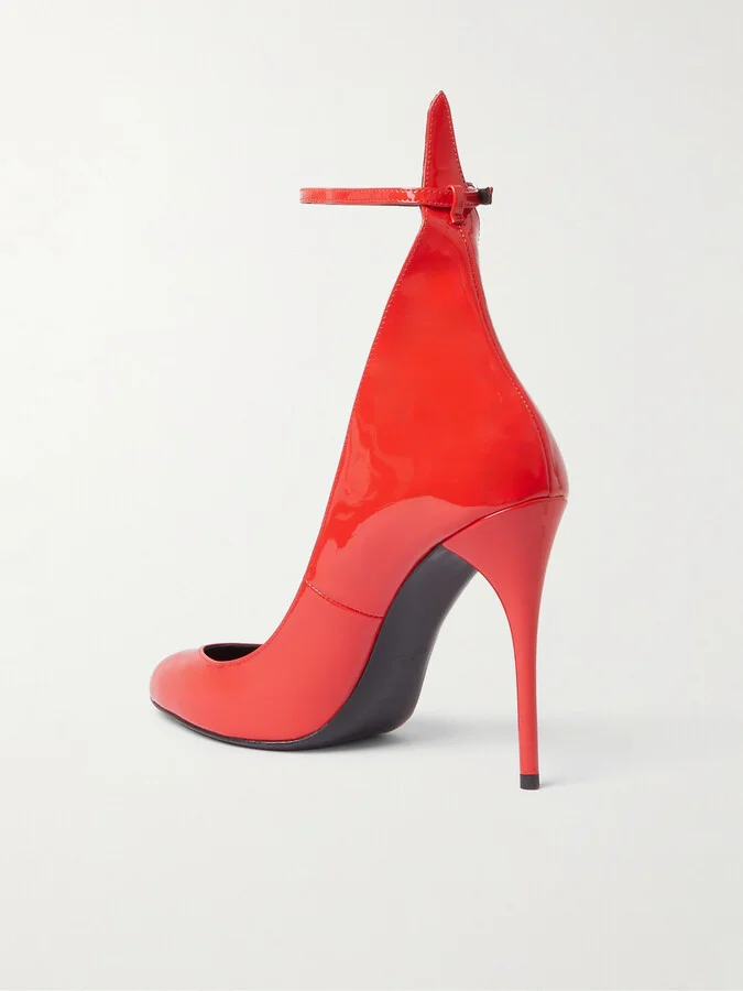 Alaïa - 90 Patent-leather Pumps - Red - Image 3
