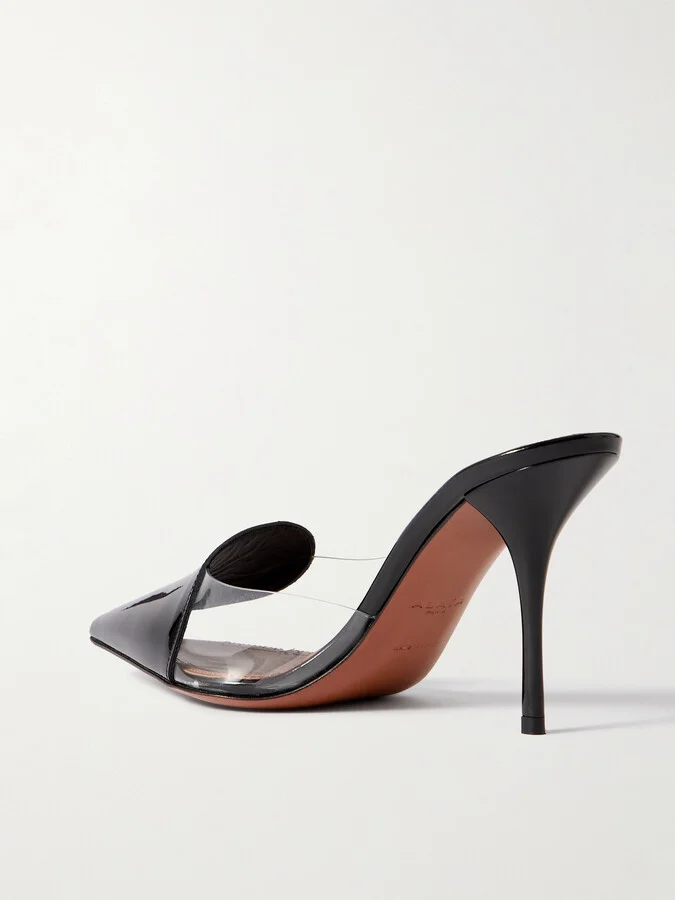 Alaïa - 90 Pvc And Patent-leather Mules - Black - Image 3