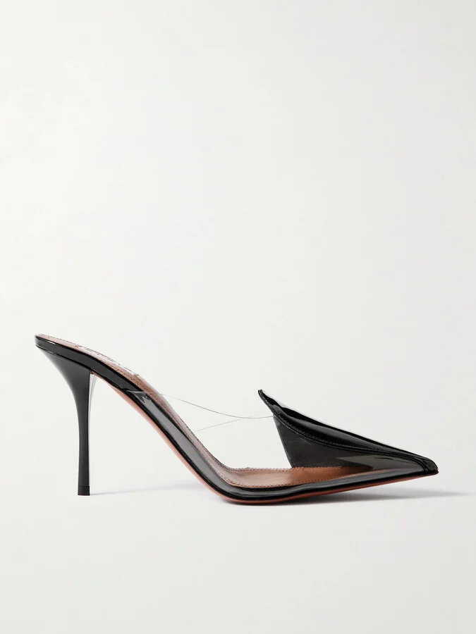 Alaïa - 90 Pvc And Patent-leather Mules - Black