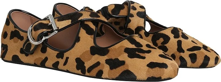 ALAÏA ALAΪA Criss Cross Ballet Flat in Brown - Image 2
