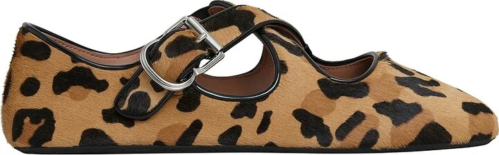 ALAÏA ALAΪA Criss Cross Ballet Flat in Brown