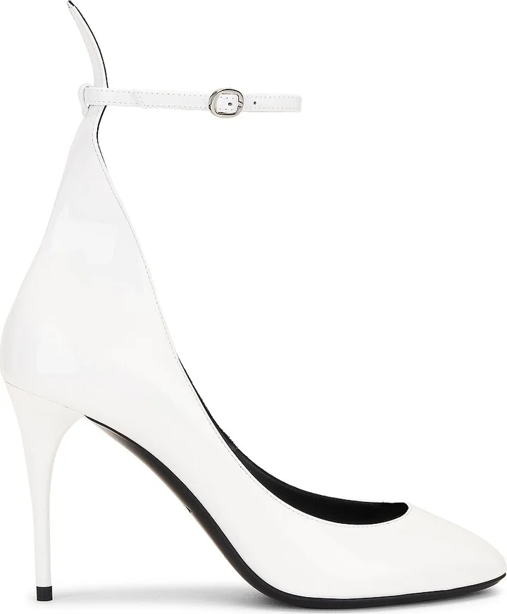 ALAÏA Ankle Strap Pump in White