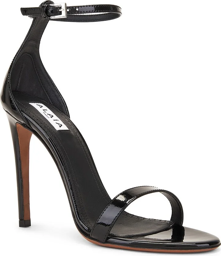 ALAÏA Ankle Strap Sandal in Black - Image 2