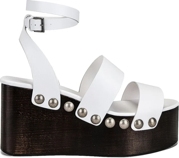 ALAÏA Ankle Strap Wedges in White
