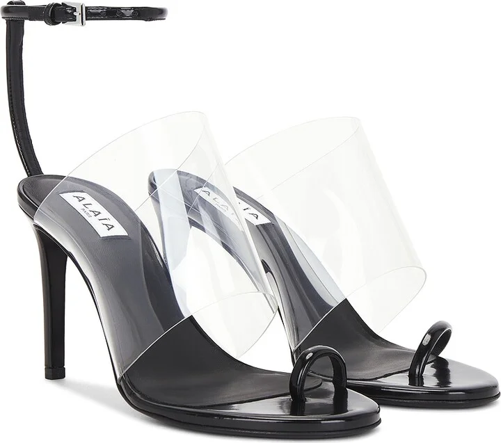 ALAÏA Asymmetric Sandal in Black