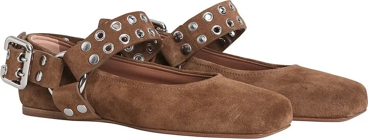 ALAÏA Ballet Flat in Brown