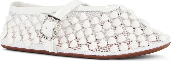 ALAÏA Ballet Flat in White - Image 2