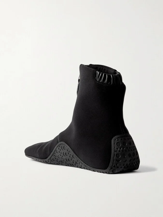 Alaïa - Basket Neoprene High-top Sneakers - Black - Image 3
