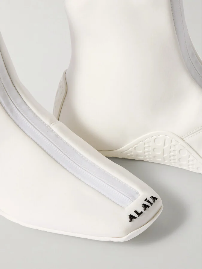 Alaïa - Basket Neoprene High-top Sneakers - White - Image 4