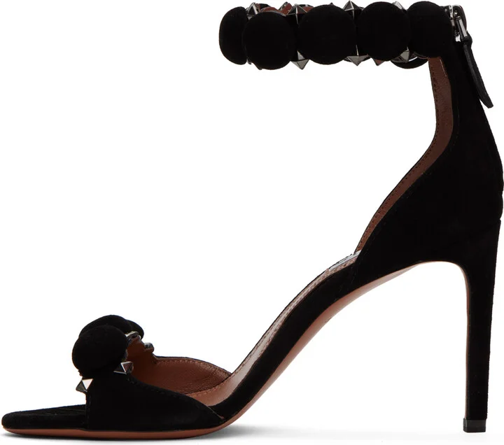 ALAÏA Black Bombe Heeled Sandals - Image 3