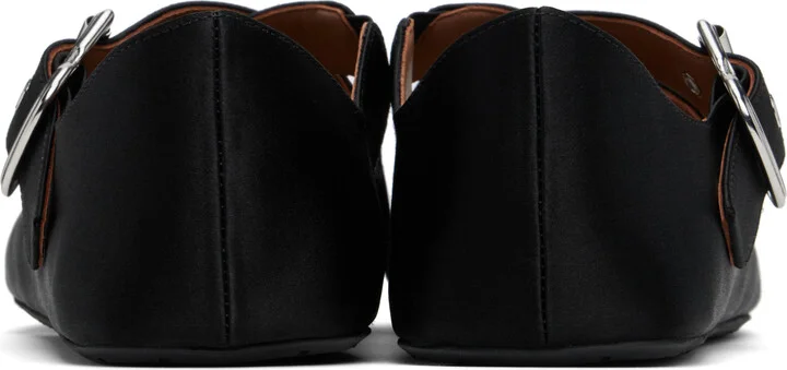 ALAÏA Black Criss Cross Ballerina Flats - Image 2