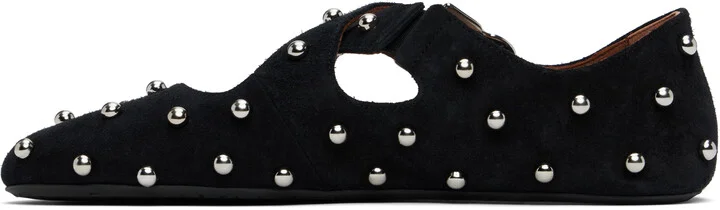 ALAÏA Black Criss Cross Ballerina Flats - Image 3