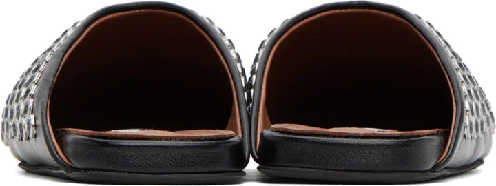 ALAÏA Black Crystal-Cut Mules - Image 2