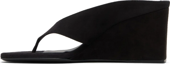 ALAÏA Black Cube Thong Mule Sandals - Image 3