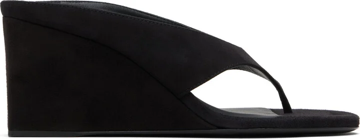 ALAÏA Black Cube Thong Mule Sandals