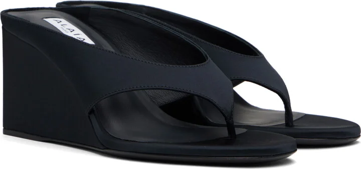 ALAÏA Black Cube Thong Mules - Image 4